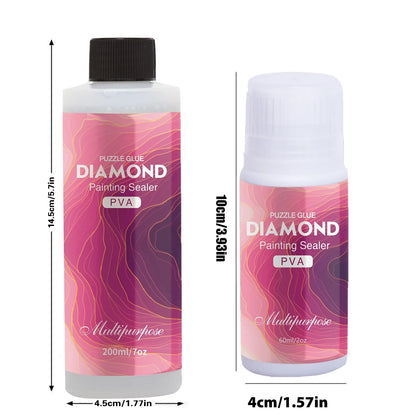 Diamond Painting Sealer - 60ML/200ML Permanent Adhesive Glue with Shine Finish for Diamond Art & Puzzle Protection