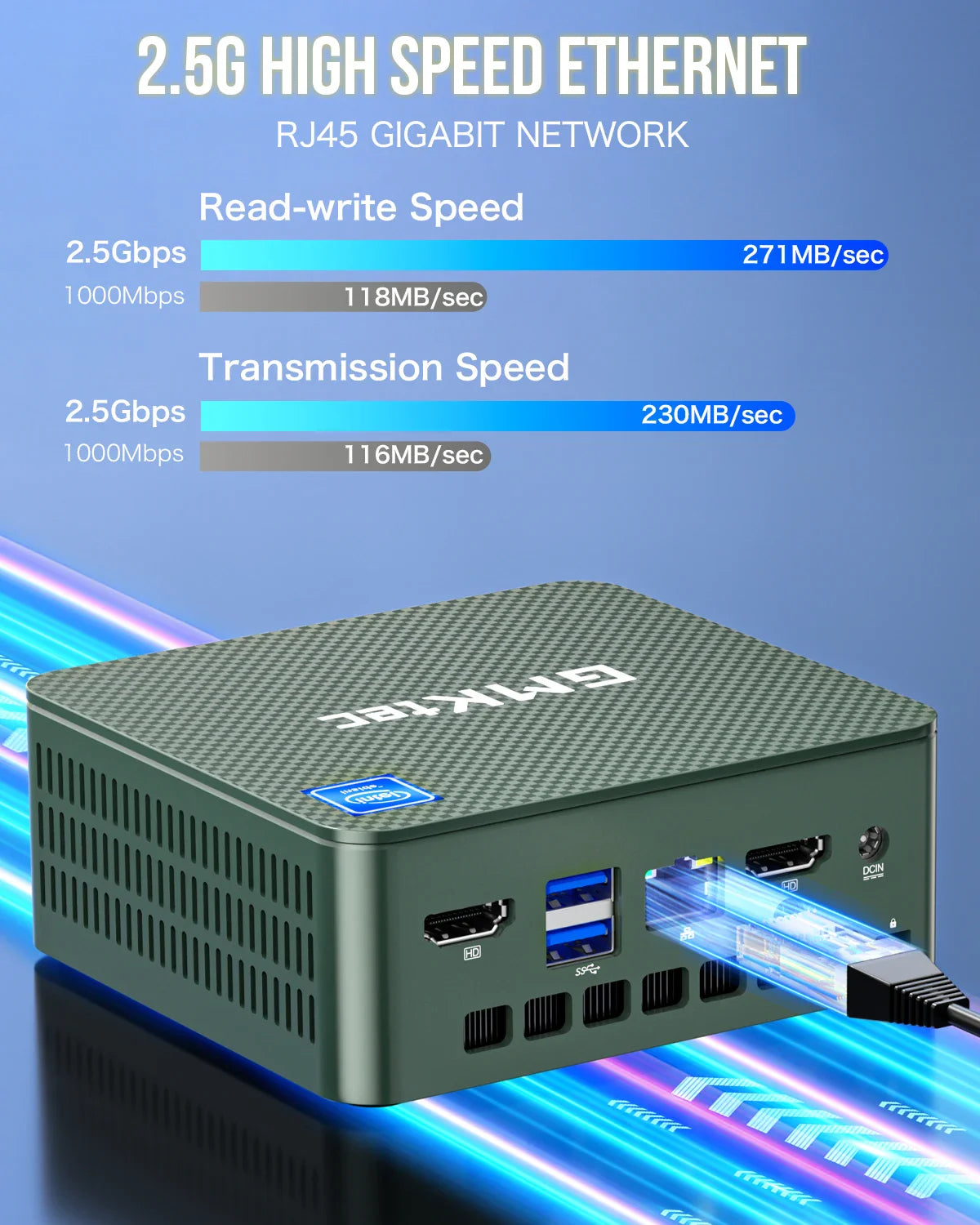 GMKtec G3 Mini PC – Intel Alder Lake N100, 8/16GB RAM, 256/512GB SSD, Windows 11 Pro, WiFi 6 & BT5.2