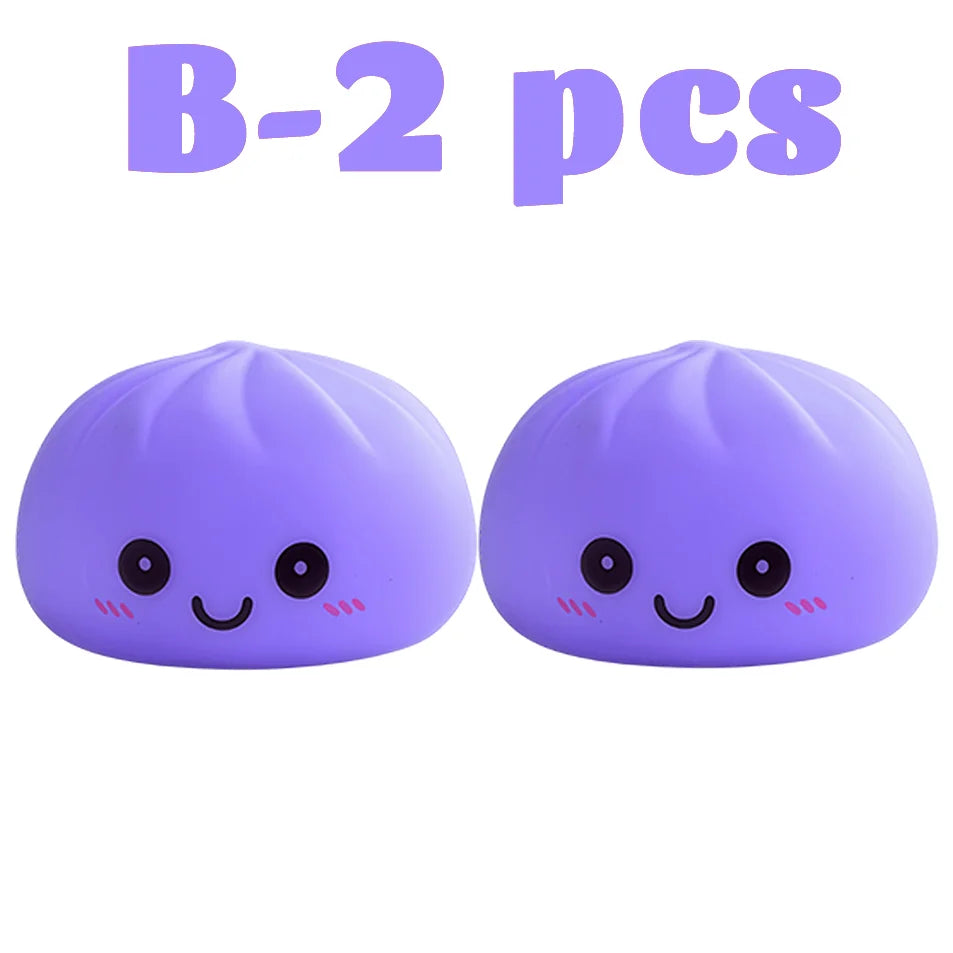 2027 Kawaii Dumpling Night Light - Cute Glowing Dumpling Steamer Desktop Ornament and Gift Decor