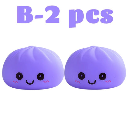 2027 Kawaii Dumpling Night Light - Cute Glowing Dumpling Steamer Desktop Ornament and Gift Decor