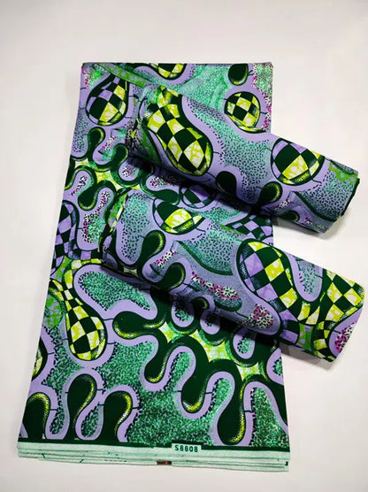 100% Cotton African Wax Print Fabric - High Quality Ankara Fabric 6 Yards