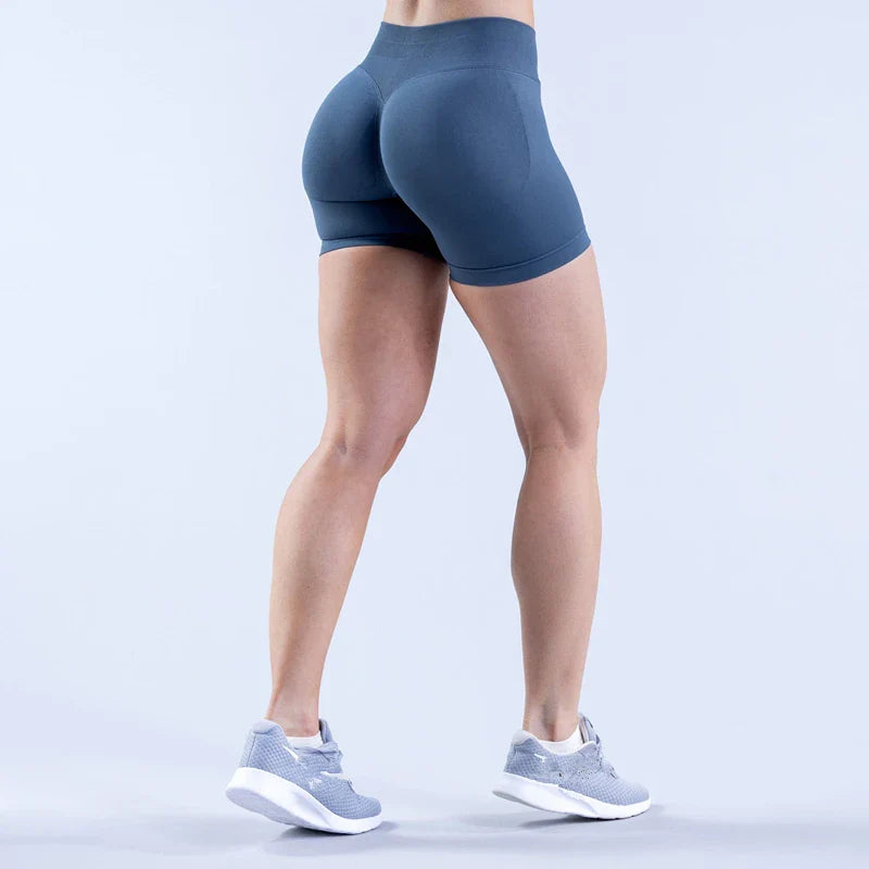 Women’s Gym Impact Running Shorts — Seamless Scrunch Butt Biker & Yoga Athletic Leggings