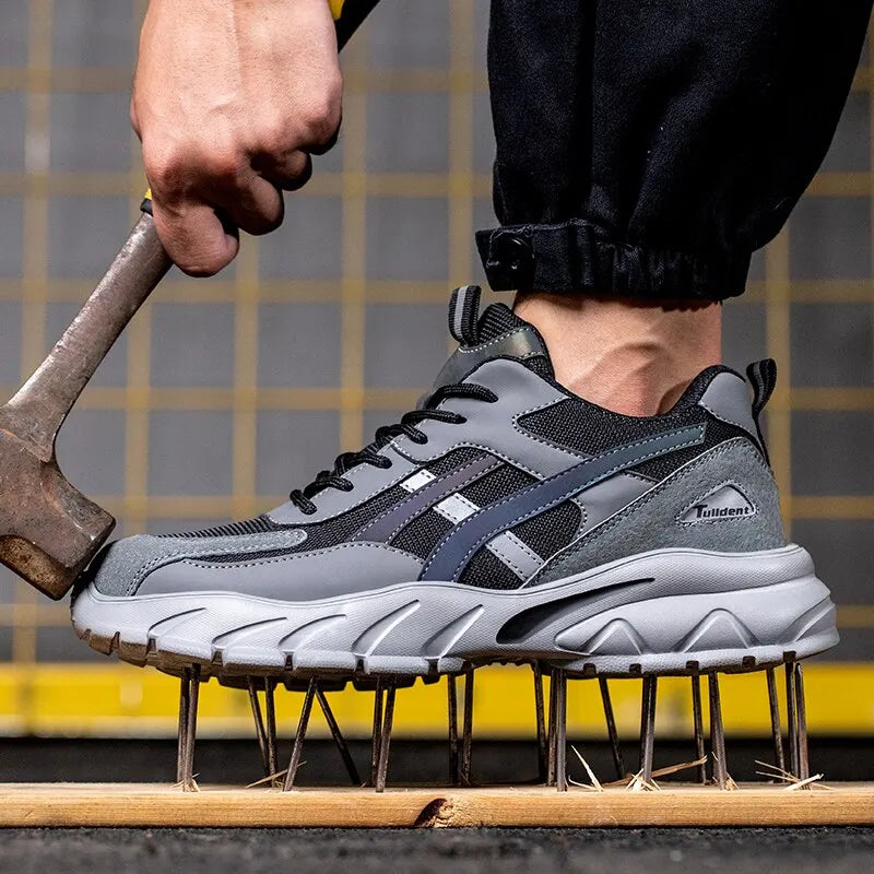 Men’s Puncture-Proof Safety Shoes – Lightweight Steel Toe Work Sneakers & Durable Safety Boots