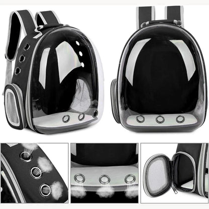 Cat Pet Carrier Backpack – Transparent Bubble Capsule Design, Breathable Travel Bag for Small Pets (Cats, Puppies, Birds)