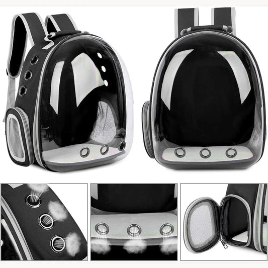Cat Pet Carrier Backpack – Transparent Bubble Capsule Design, Breathable Travel Bag for Small Pets (Cats, Puppies, Birds)
