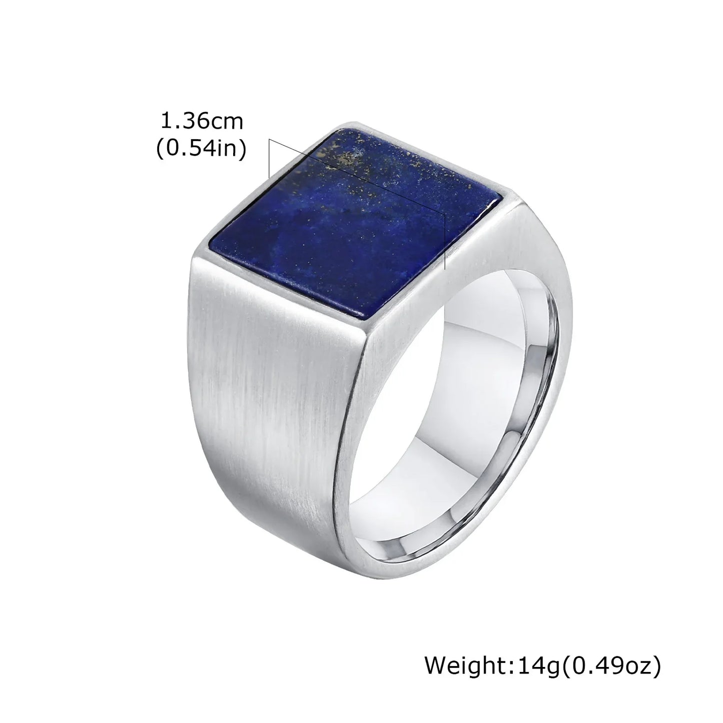 Punk Vintage Ethnic Rings for Men – Retro Viking Knot Rune, Black Geometric Square Stone Signet Jewelry