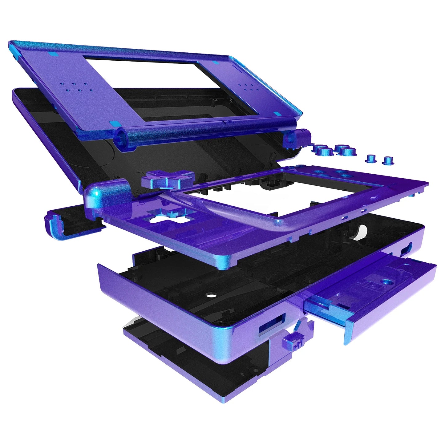 eXtremeRate Replacement Full Housing Shell for Nintendo DS Lite – Case Cover with Buttons & Screen Lens for NDSL