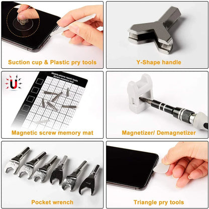 Precision Magnetic Screwdriver Set - Torx Hex Bit Kit for Mobile Phone Repair and Electronics Hand Tools
