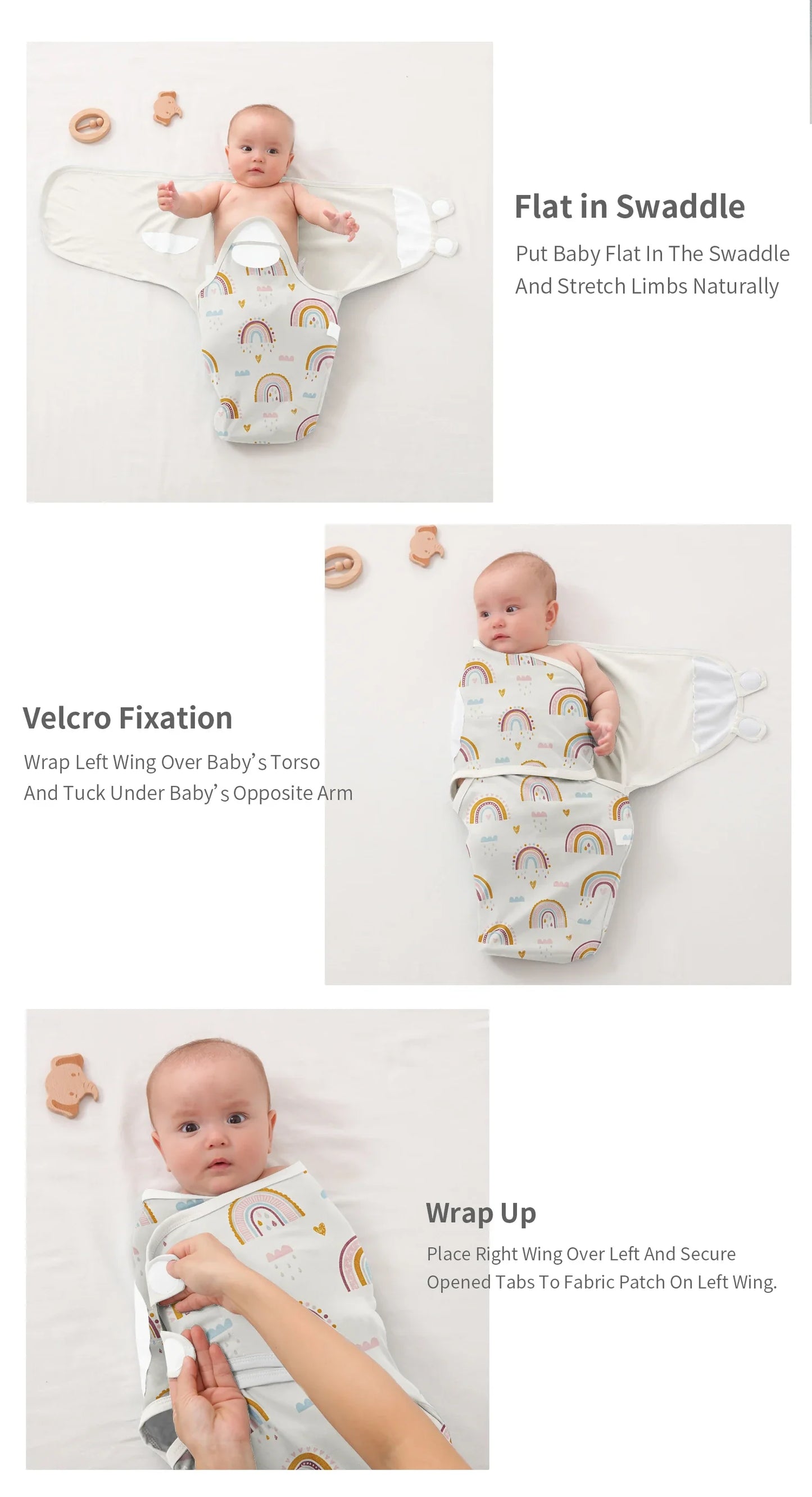 100% Cotton Newborn Swaddle Sleep Sack – Thick Infant Baby Wrap Cocoon Diaper Bag (INSULAR Summer)