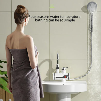 3000W Instant Electric Water Heater — EU Plug Digital Display Tankless Shower & Kitchen Faucet 220V