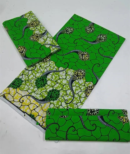 100% Cotton Ankara Fabric - High Quality African Print Batik Real Wax Pagne 6 Yards for Stylish Sewing