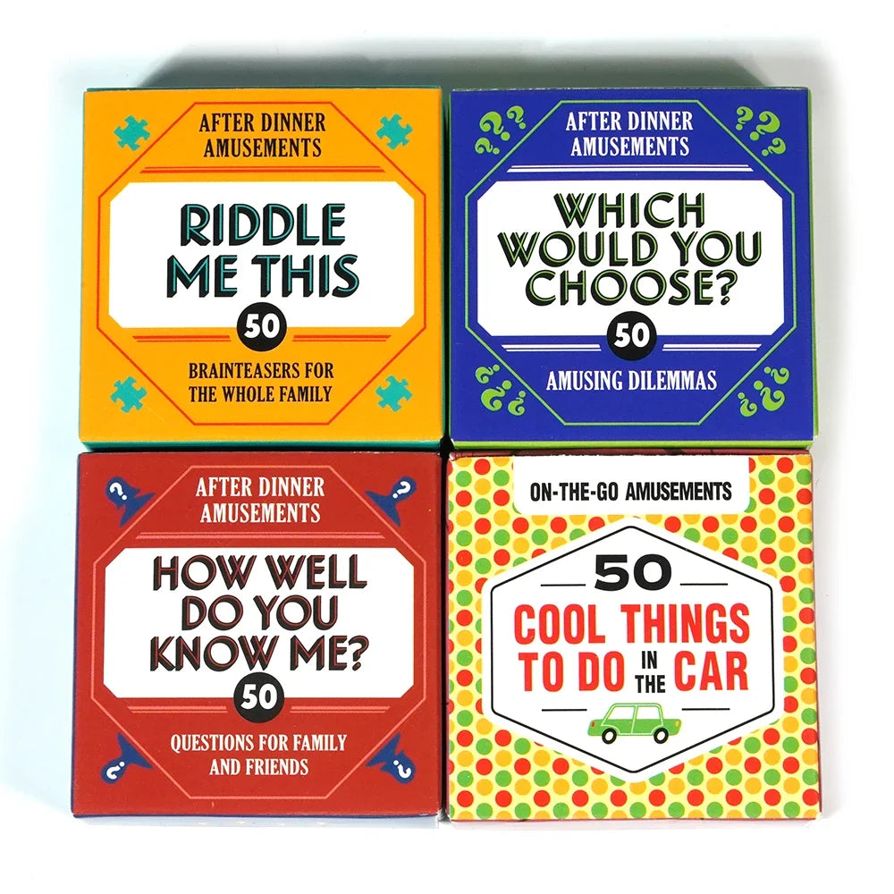After Dinner Conversation Card Game - Family & Friends Party Game with Truth, Dare, Riddles and Fun Questions