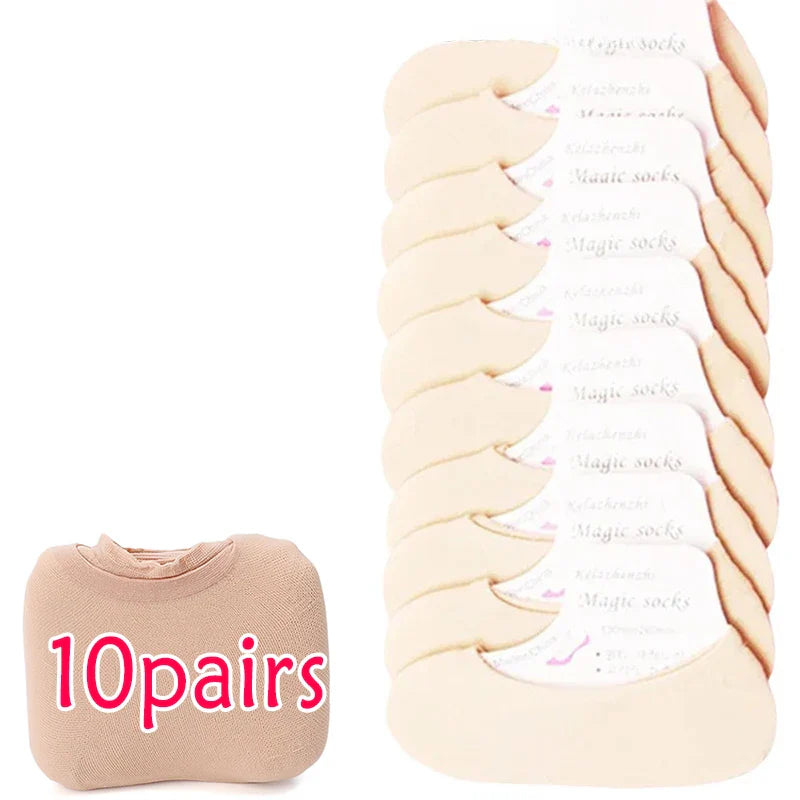 20/60 Pairs Non-Slip Invisible Boat Socks – Seamless Ice Silk, Thin & Breathable No-Show Ankle Socks for Summer