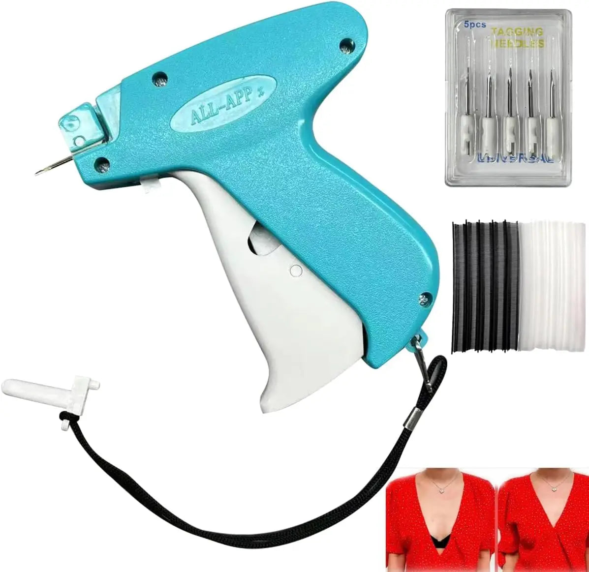 Quick Clothing & Quilt Fixer Tag Gun Set — Portable Buckle Glue Needle Tool for Garment & Blanket Fastening
