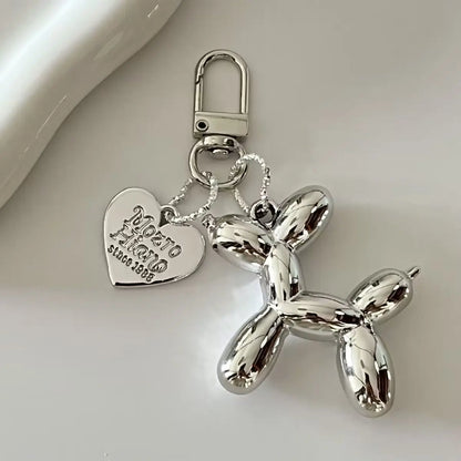 Jelly Balloon Dog Keychain - Cute Cartoon Dog Pendant Key Ring Gift for Unisex