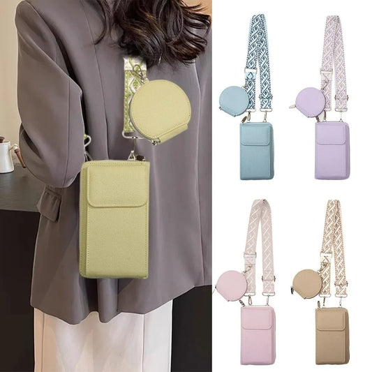 Women's Mini PU Leather Phone Bag - Lightweight Small Crossbody Purse for Everyday Use