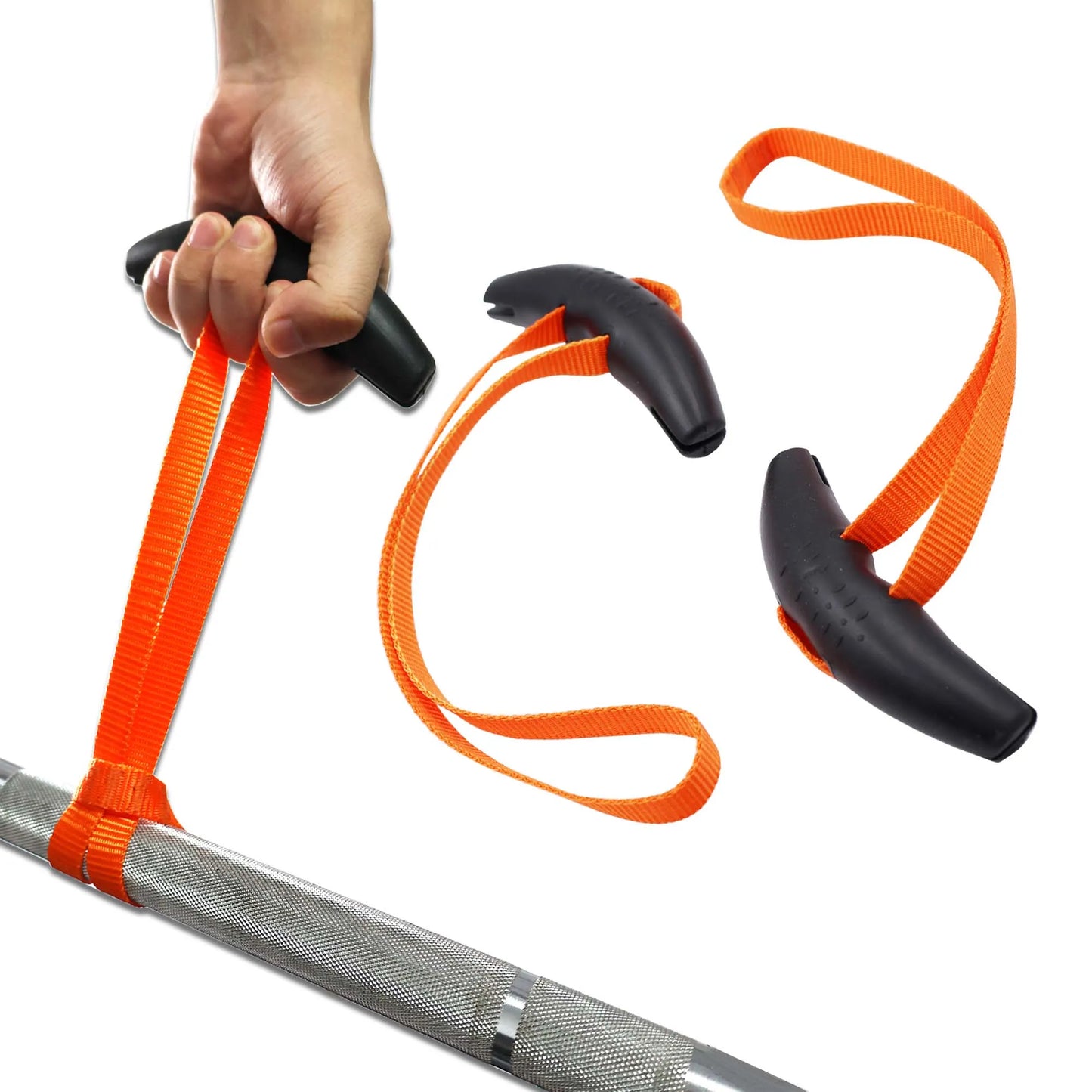 Heavy Duty Gym Pull Up Handles with Rubber Grip - Cable Machine Handles for Weightlifting and Gym Equipment - Durable and Comfortable