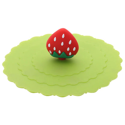 Cartoon 10cm Cute Silicone Cup Cover - Heat-Resistant, Leak-Proof, Dustproof Sealed Lid for Tea Cups