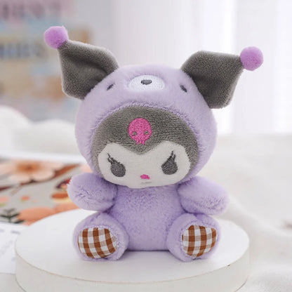 Sanrio Kawaii Plush Keychain — Hello Kitty, My Melody, Kuromi & Cinnamoroll Cartoon Bag Charm Pendant