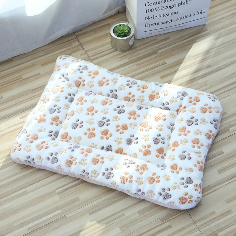 Thick Cat Sleeping Mat - Soft Flannel Pet Cushion Blanket for Cats & Small Dogs Winter Warm Comfort