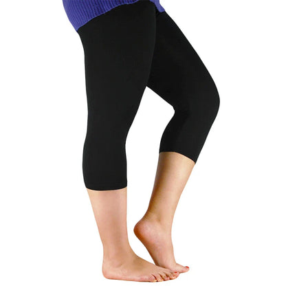 Women Bamboo Fiber Elastic Waist Leggings – Plus Size High Stretch Casual Workout Basic Pants Soft Comfortable Fitness Leggings