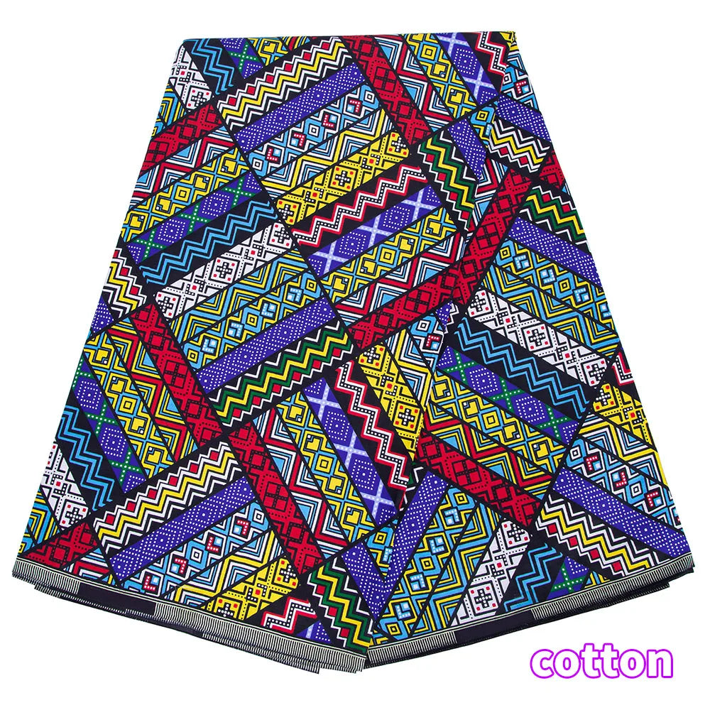 African Ankara Wax Print Fabric - 100% Cotton Real Wax African Patchwork Material for Dresses A-29
