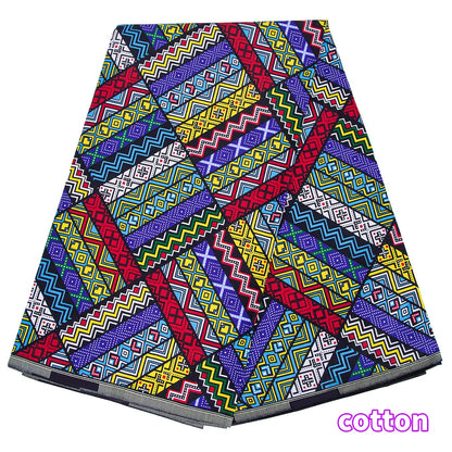 African Ankara Wax Print Fabric - 100% Cotton Real Wax African Patchwork Material for Dresses A-29