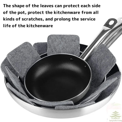 Pot & Pan Protectors Set - 12-Piece Non-Woven Cookware Divider Pads in 3 Sizes
