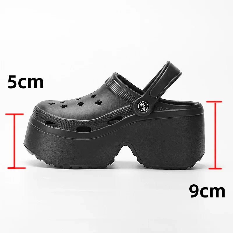 2024 Women's Chunky Platform Sandals - Summer Non-Slip EVA Wedge Beach Slippers for Garden