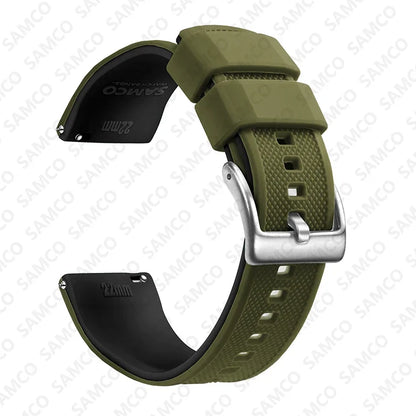 Premium Silicone Watch Band - Quick Release Rubber Replacement Strap for 18mm 20mm 22mm Watches