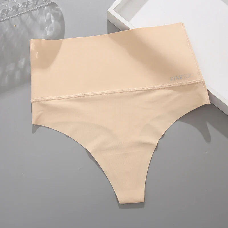 4PCS Seamless Ice Silk Panties Set for Women – Low Waist G-String, Soft Ultra-Thin Sexy Underwear Briefs