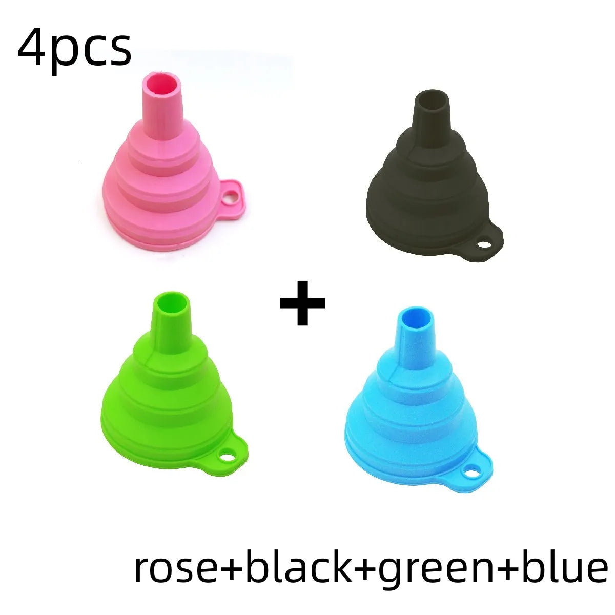 Mini Foldable Silicone Funnel - Collapsible Portable Funnel for Fuel, Oil, Beer & Kitchen Accessories