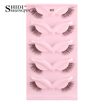 SHIDISHANGPIN 3D Half Cat Eye Lashes – Natural Winged Fox Faux Mink Eyelashes for Makeup