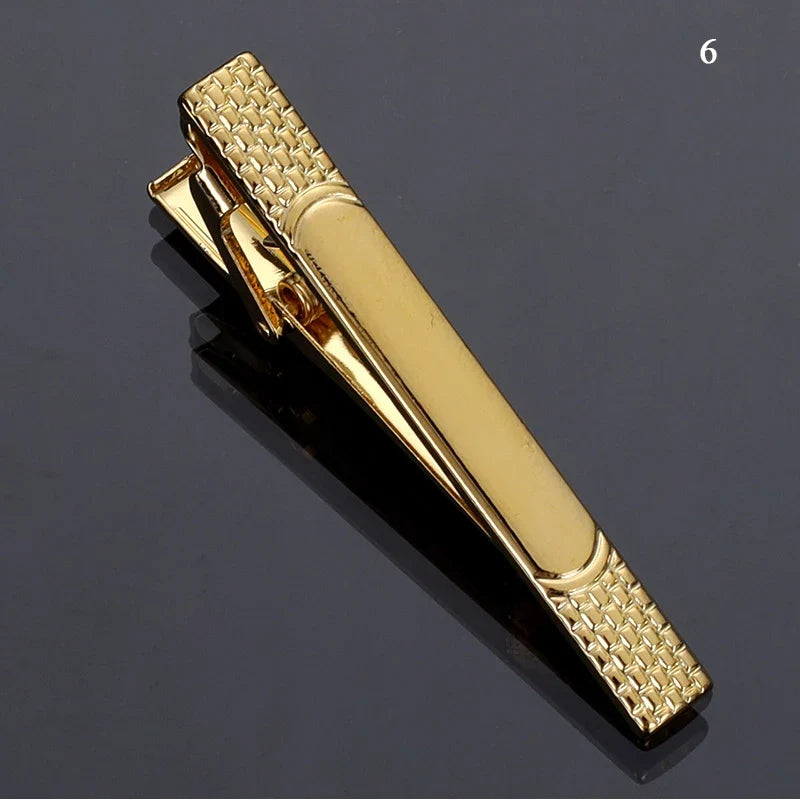 Men’s Fashion Tie Clip Pin - Metal Necktie Bar for Business, Wedding & Party Suit Accessories Gift