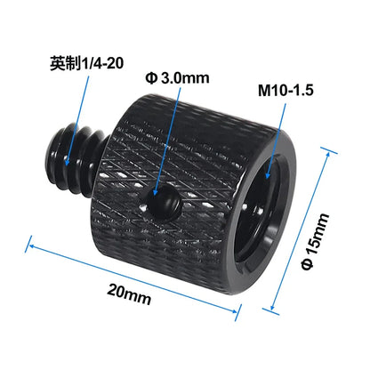Reinforced Camera Screw Adapter - 1/4 to 3/8 Inch Male Female Thread Converter for Tripod Monopod Ball Head Light Bike Mount