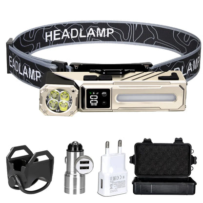 High-Power LED EDC Flashlight – Rechargeable Pocket Torch with RGB, Magnet & Clip for Camping & Fishing