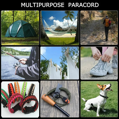 7 Core 550 Paracord Rope - 4mm Survival Cord for Camping Hiking Lanyard Tent and Outdoor Gear