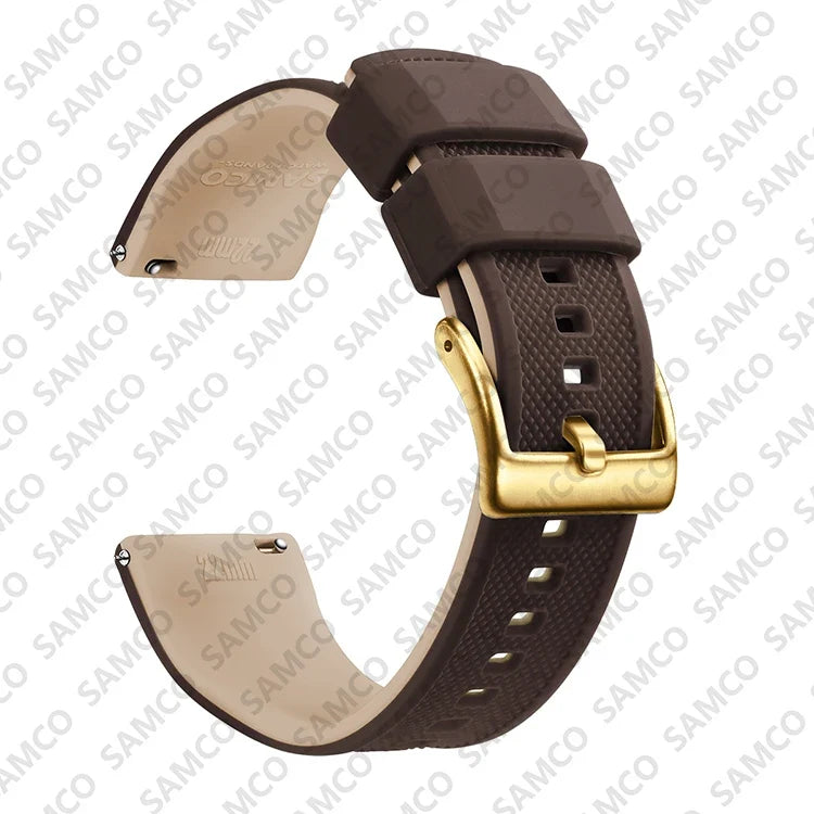 Premium Silicone Watch Band - Quick Release Rubber Replacement Strap for 18mm 20mm 22mm Watches