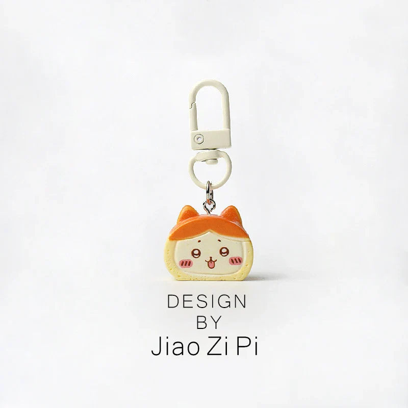 Chikawa Dessert Bread Keychain – Hachiware Usagi Rabbit Cute Foodie Backpack Pendant Accessory