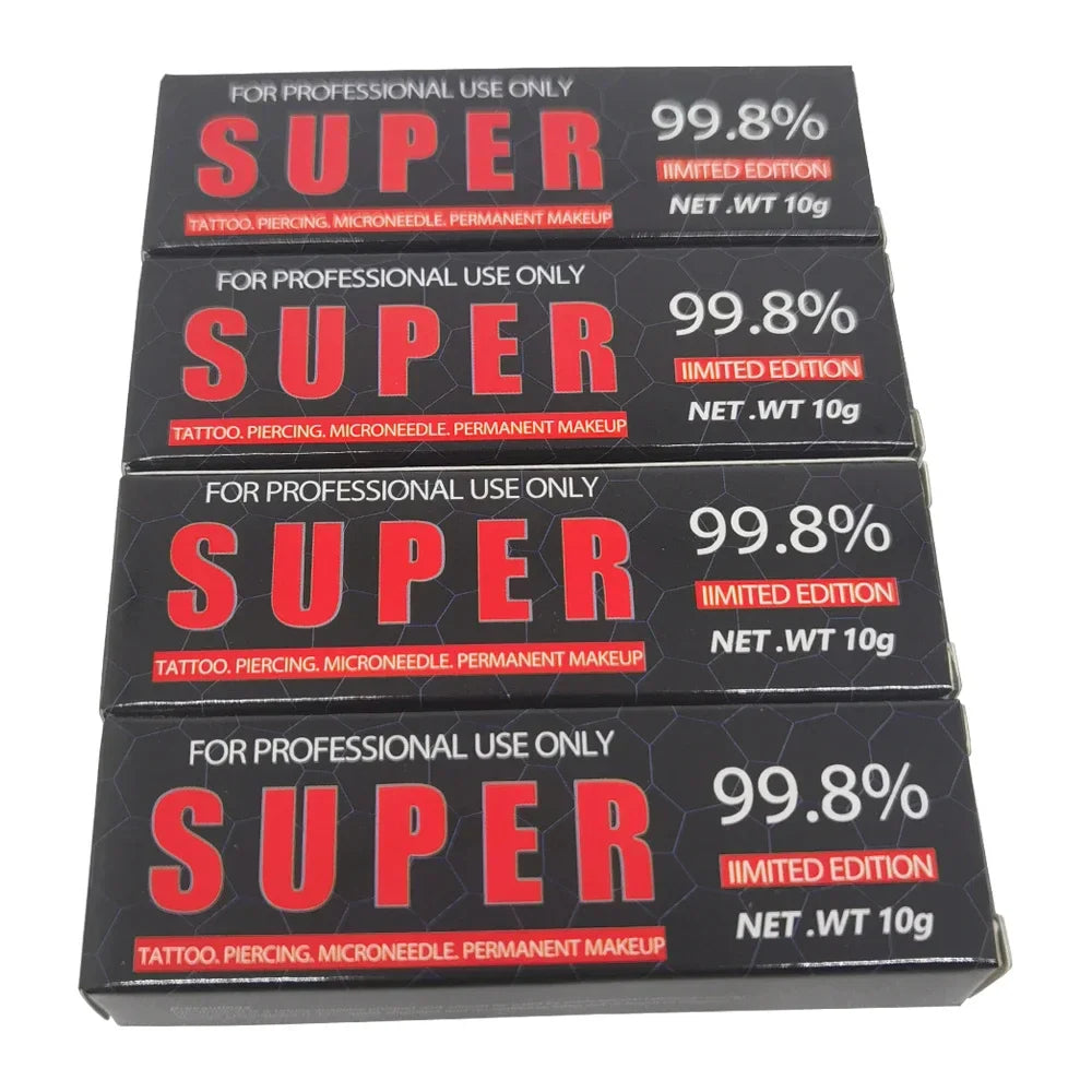 99.8% Black Super Tattoo Numbing Cream 10g – Microblading & Permanent Makeup Prep for Eyebrows & Lips