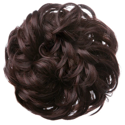 Synthetic Messy Hairpiece Chignon Scrunchie – Blonde & Brown Donut Bun for Women, Elastic Daily Use Hair Extension H9