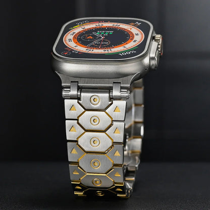 Luxury Titanium Metal Strap for Apple Watch — Stainless Steel Bracelet for Series 5-10 Ultra 2 (42mm-49mm)