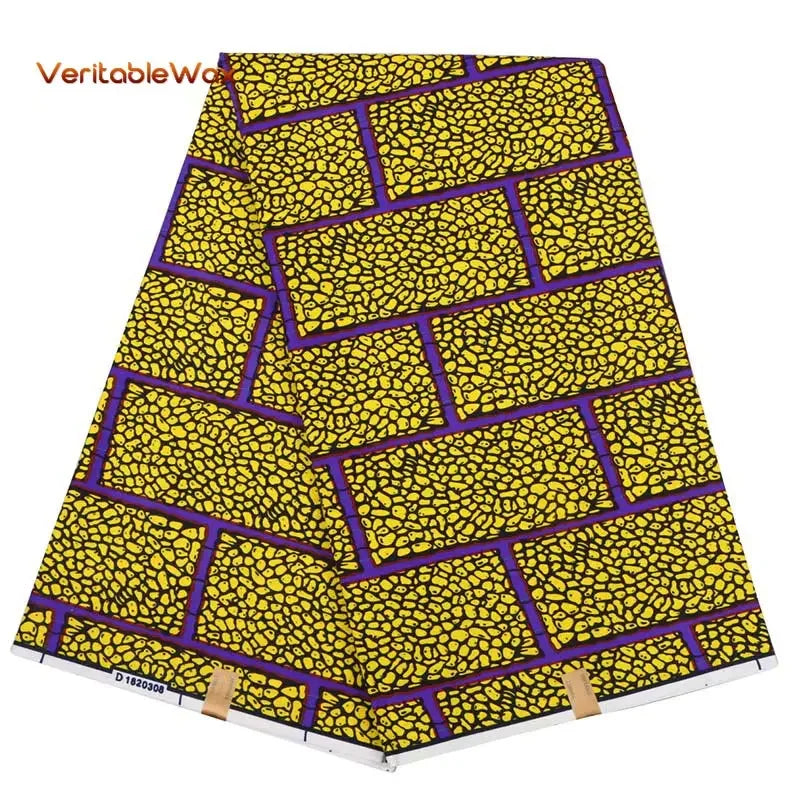African Nigerian Batik Wax Print Fabric - High Quality Polyester Ankara Sewing Cloth A-7