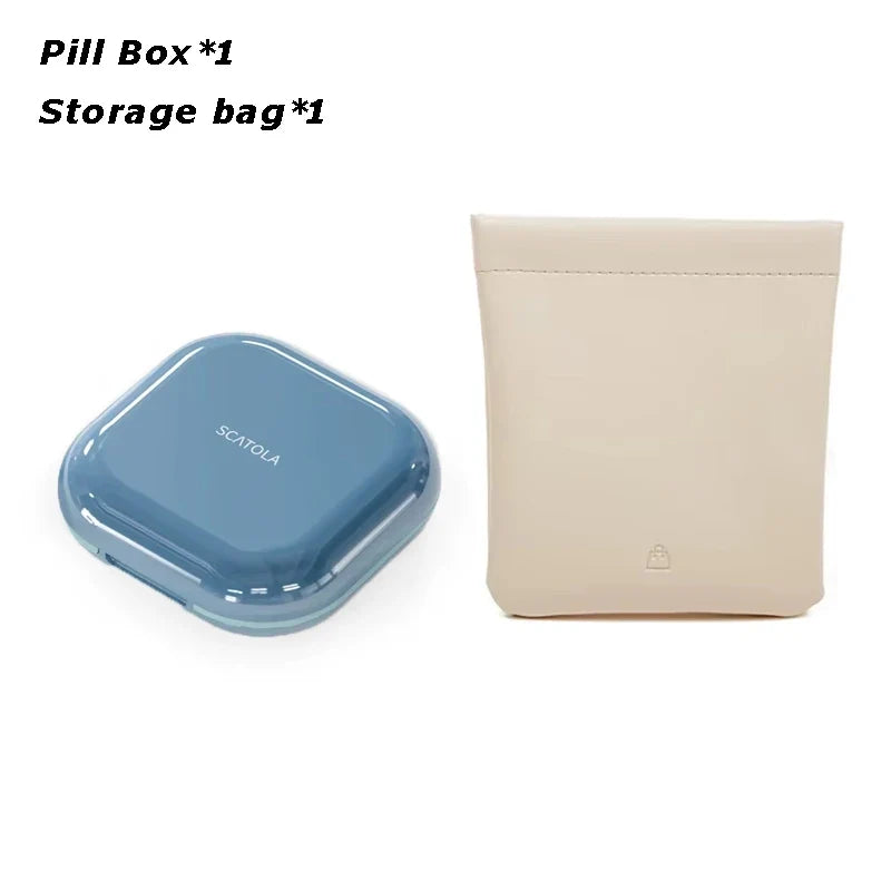 Mini 4-Compartment Pill Box - Lightweight Portable Travel Medicine Storage Case for Daily Use