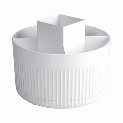 360° Rotating Pen Organizer - 5 Slot Plastic Desk Holder for Office, School & Art Supplies