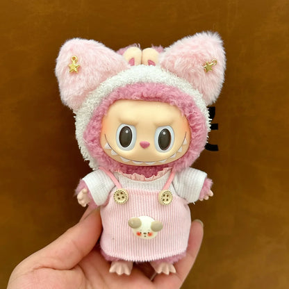 17cm Labubu Doll Accessories – Fashionable Clothing for V1/V2/V3 Labubu Dolls, Cute Toy Birthday Gift