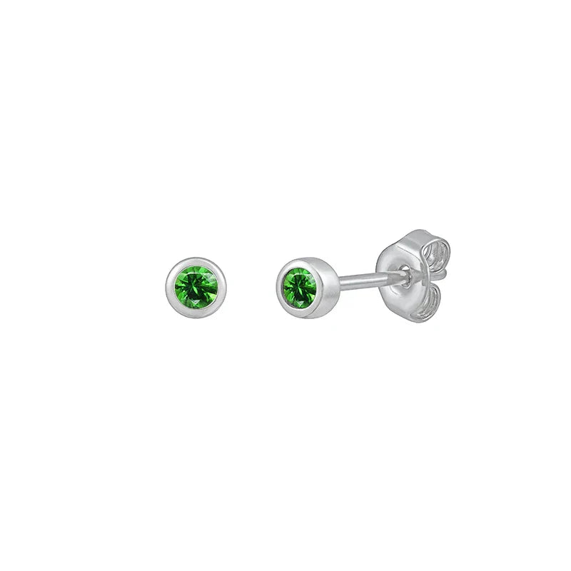 925 Sterling Silver Ear Needle Earrings – Simple Circular Gold & Silver Studs for Women Jewelry (Multiple Sizes)