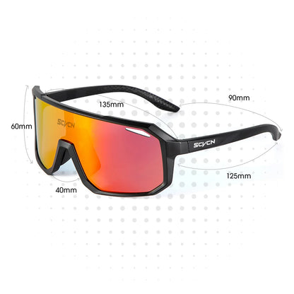 SCVCN Cycling Glasses - UV400 MTB Sunglasses for Men and Women, Outdoor Sports Bicycle Eyewear for Road Biking