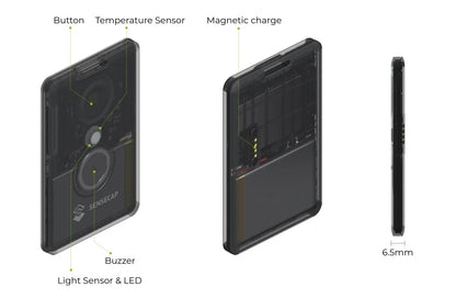 Sensecap T1000 E Meshtastic Tracker — LR1110 GPS with nRF52840, AG3335, IP65 Waterproof, Indoor & Outdoor Motion Sensor
