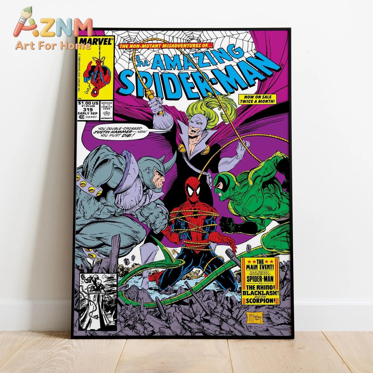 Spider-Man Comic Book Covers Poster - Comic Print Wall Art Gift for Superhero Fans